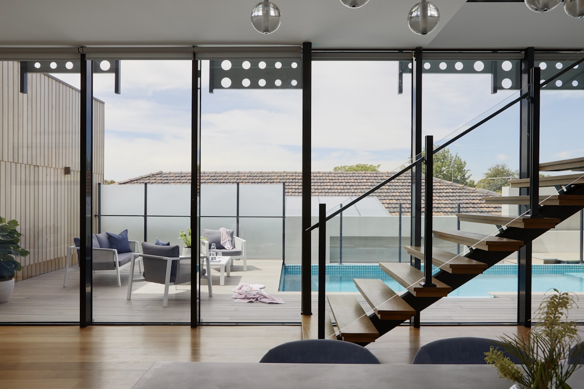 Modern QDirect home at sunset